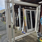 Wooden Bifolding Door with outside entry door 2220 H x 2540 W #2091