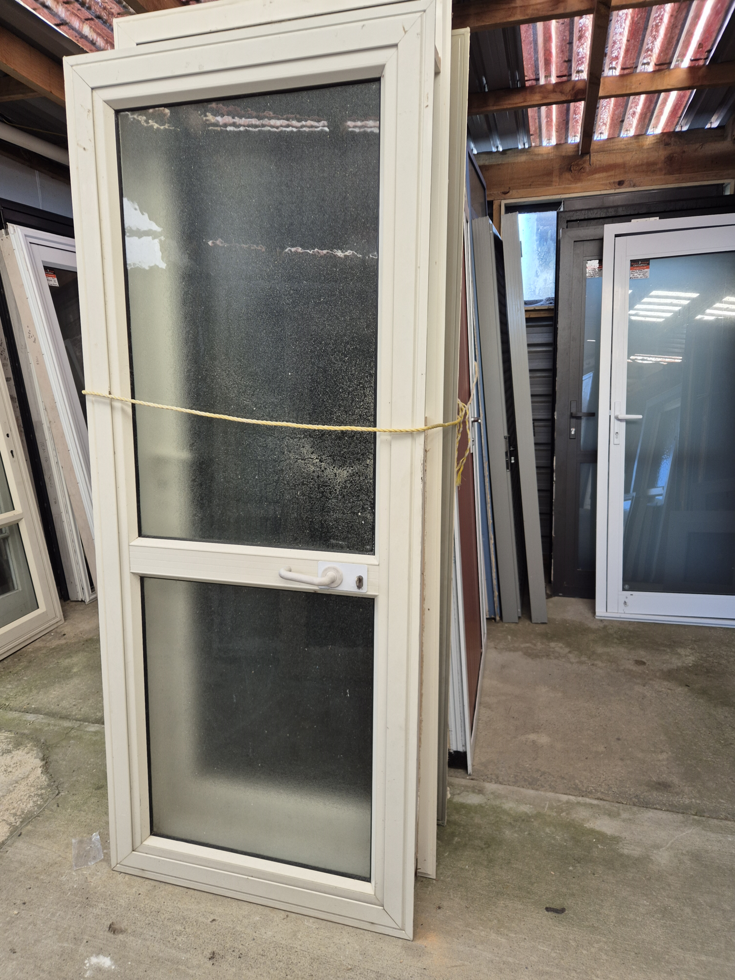 Cream Door opens inwards 2m H x 800 W #2094