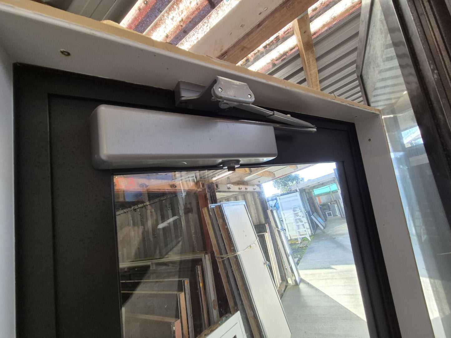 Double Glazed Karaka Green Door 2.1 H x 880 W #2093