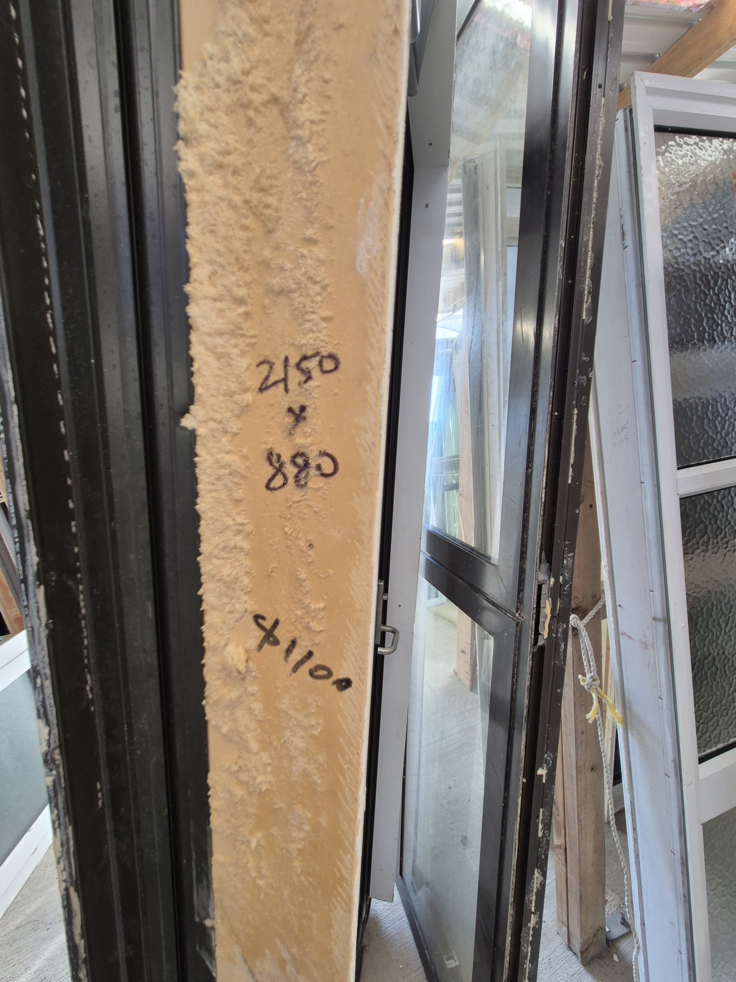 Double Glazed Karaka Green Door 2.1 H x 880 W #2093