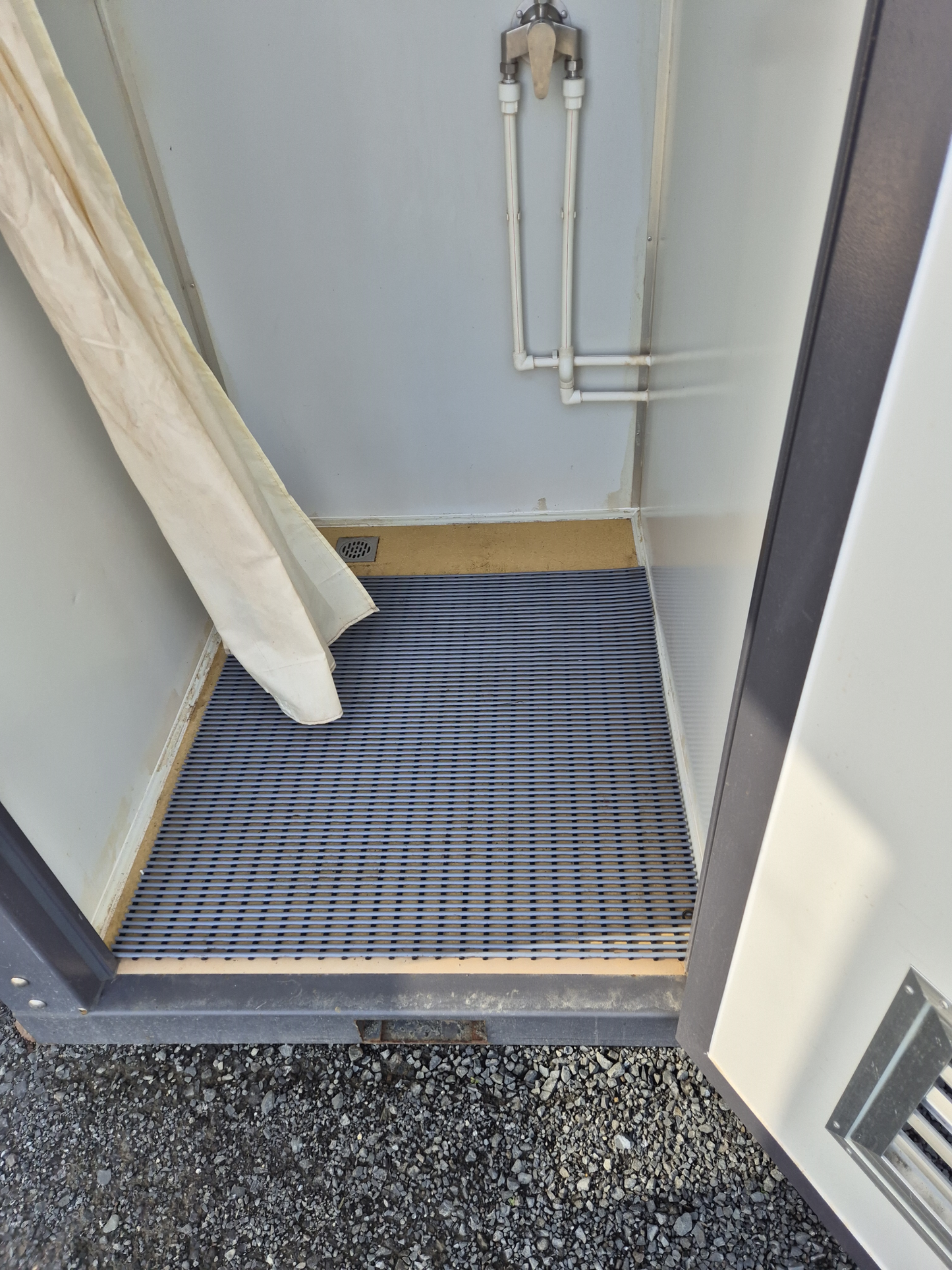 SHOWER BLOCKS - Side by side, wired & plumbed