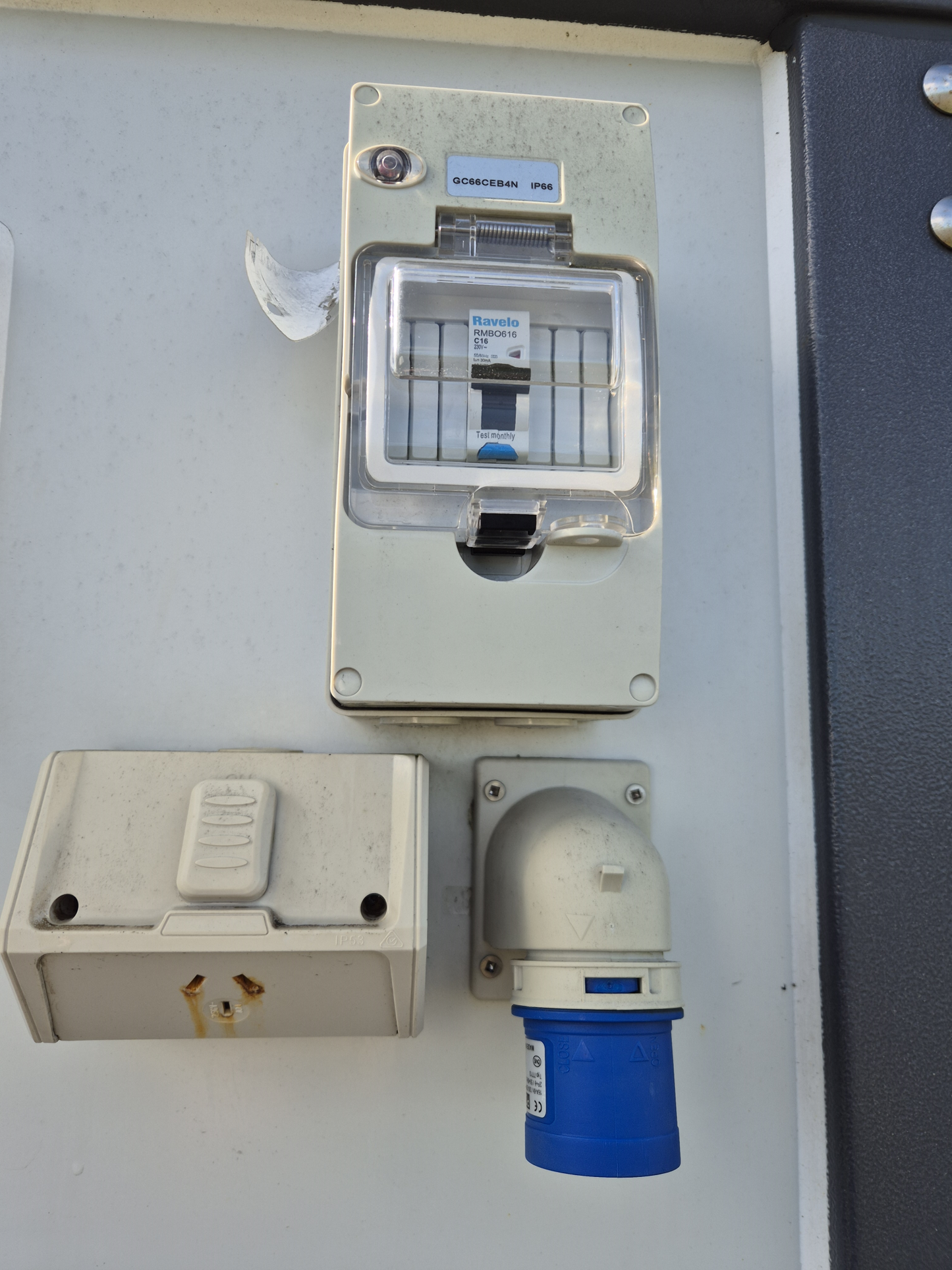 SHOWER BLOCKS - Side by side, wired & plumbed