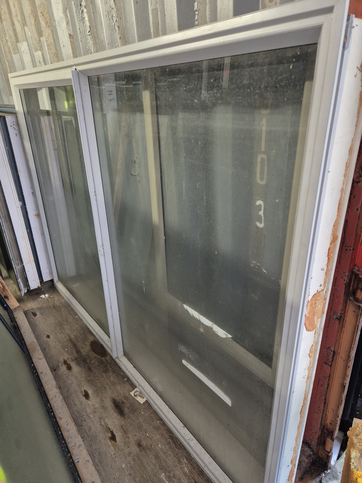 Grey Aluminium Window 1400 H x 2000 W #2106