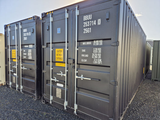 NEW/ 1 TRIP, HIGH CUBE, BLACK 20ft Shipping Container