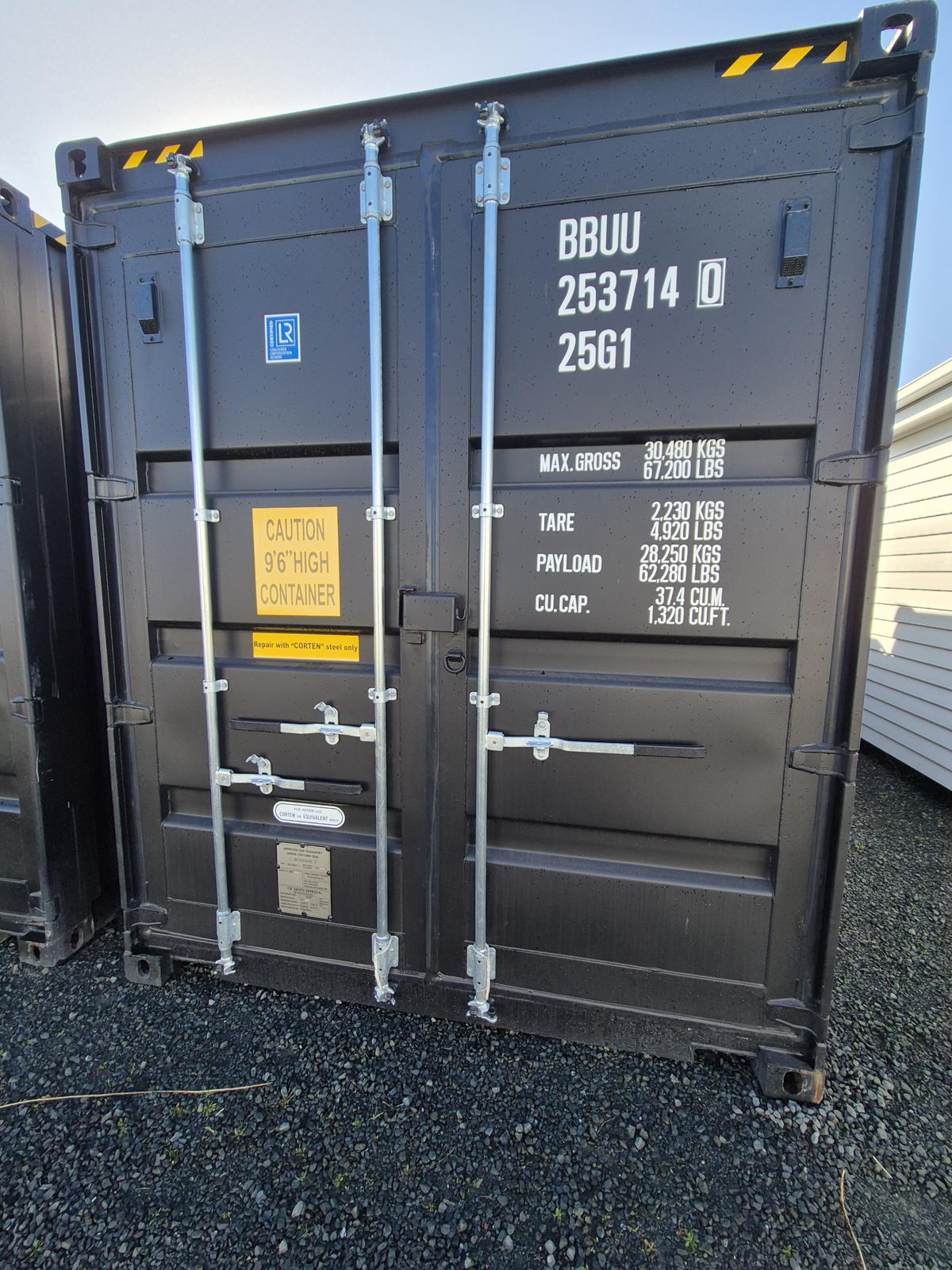 NEW/ 1 TRIP, HIGH CUBE, BLACK 20ft Shipping Container