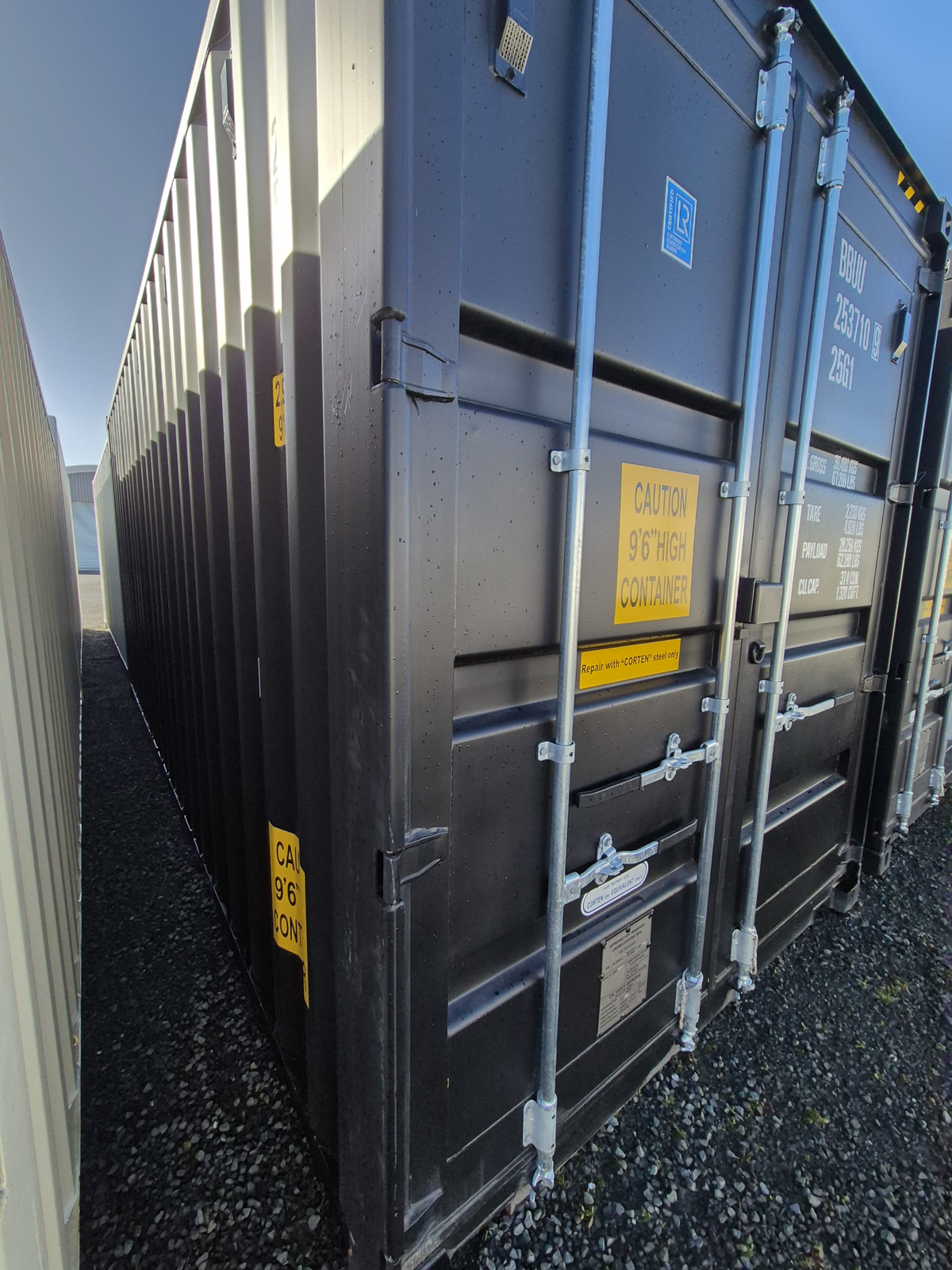 NEW/ 1 TRIP, HIGH CUBE, BLACK 20ft Shipping Container