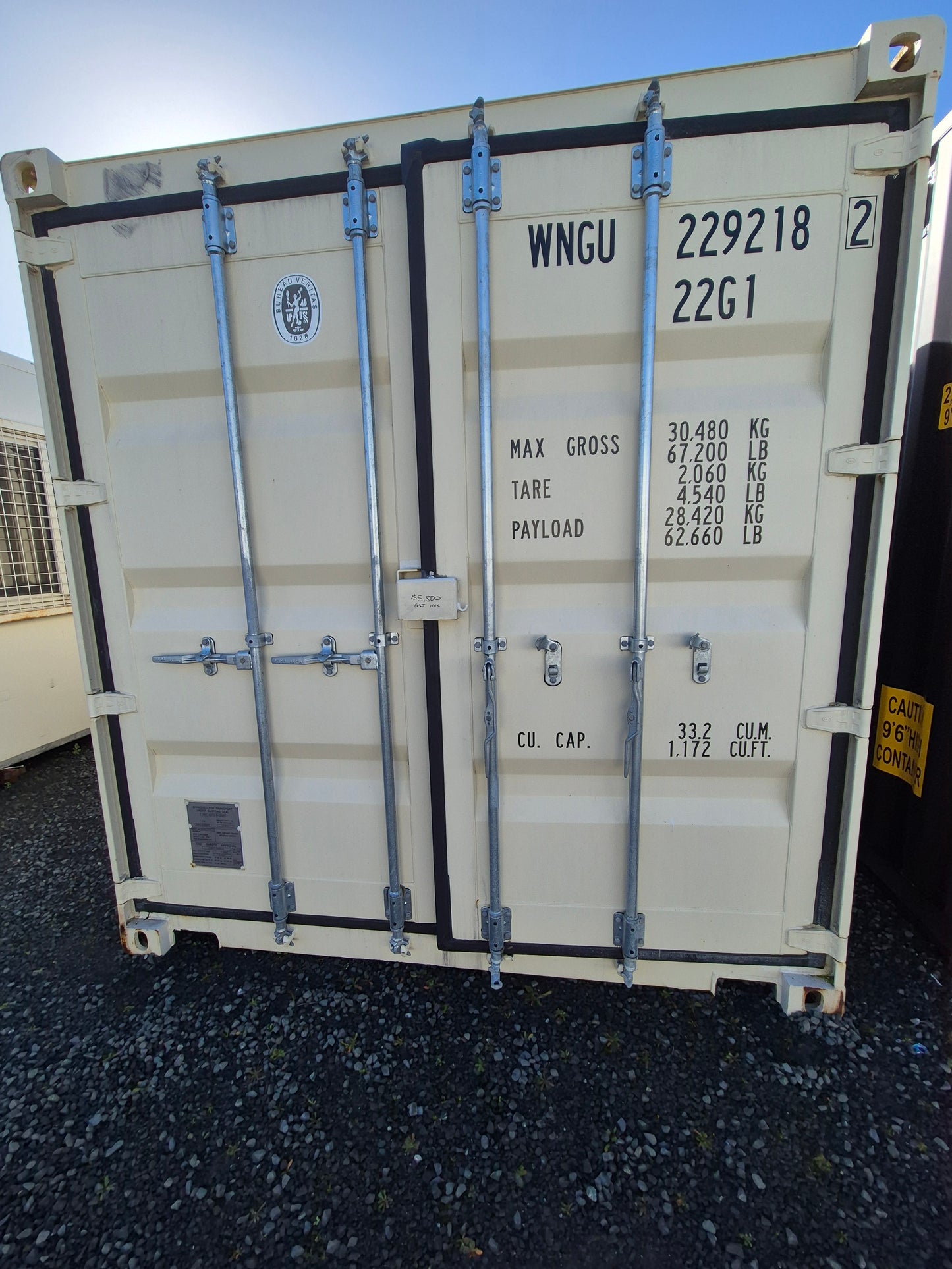 A Grade Beige 20ft Shipping Container