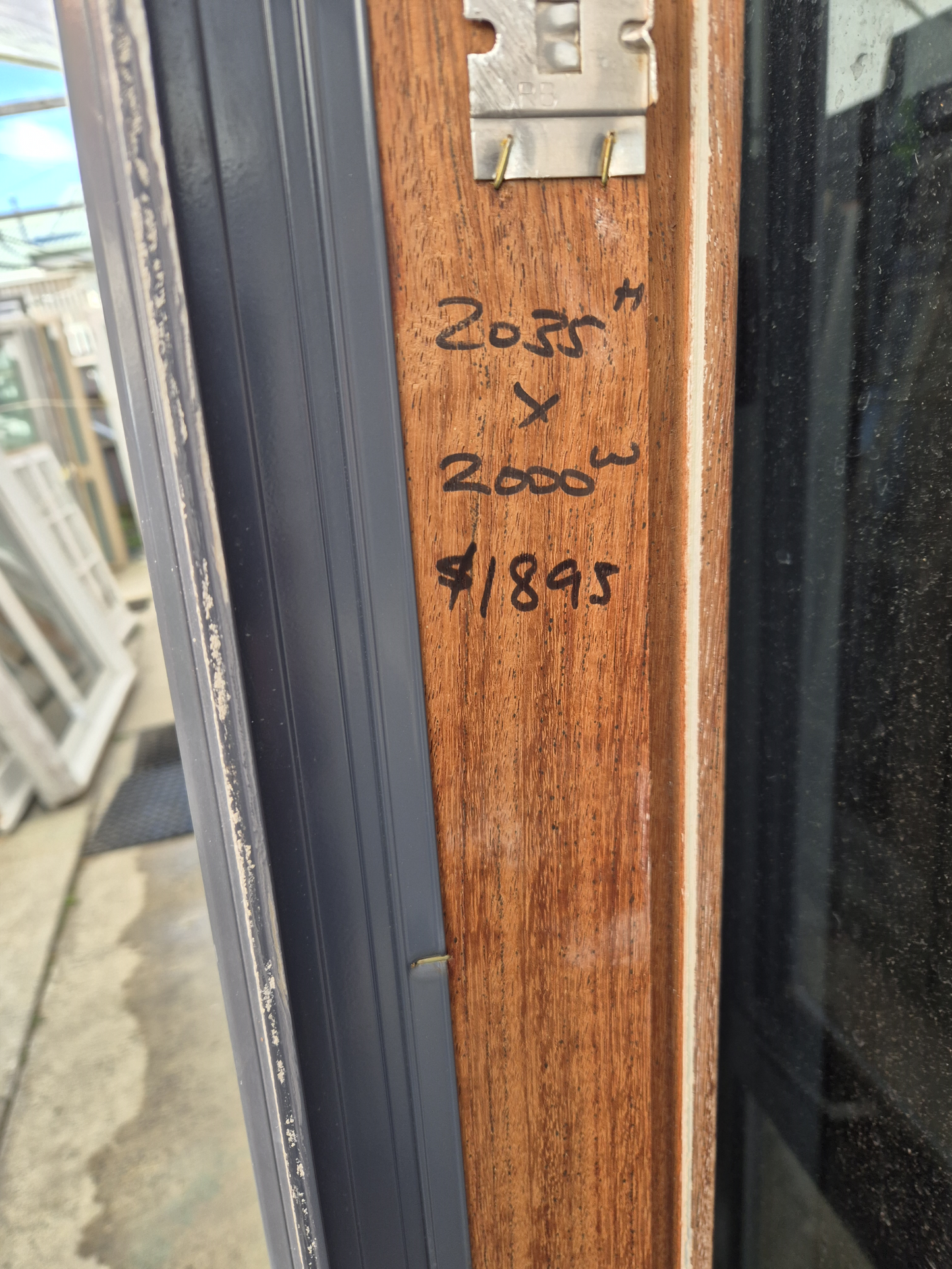 French Doors with opening windows 2035 H x 2000 W #2405