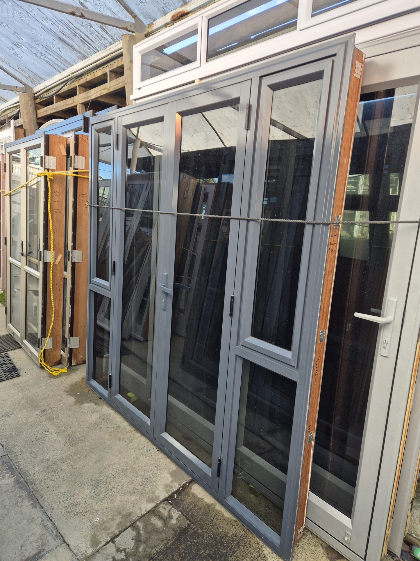 French Doors with opening windows 2035 H x 2000 W #2405