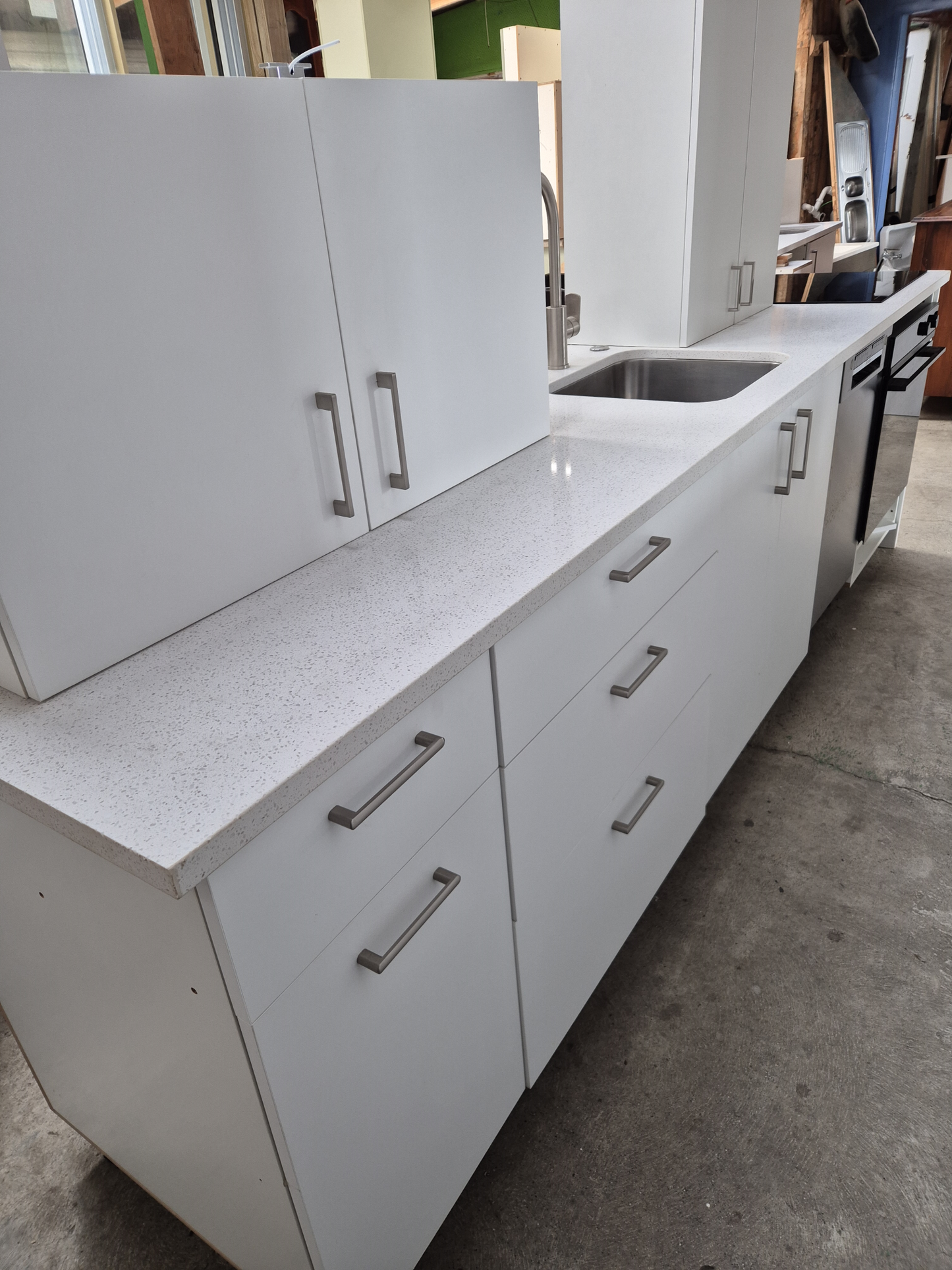 Galley style, Engineered Stone Benchtops with NEW F&P Oven & Cooktop
