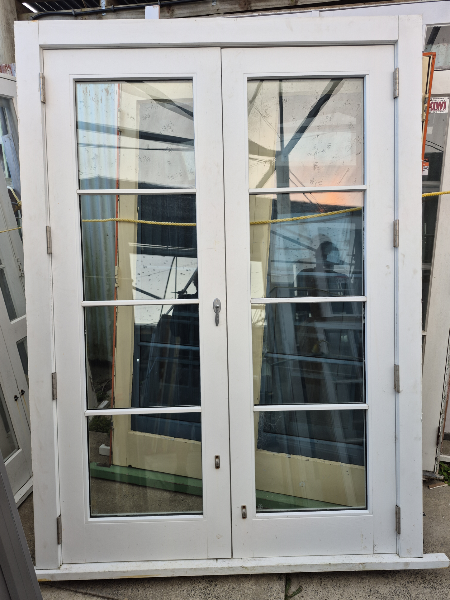 DOUBLE GLAZED CEDAR FRENCH DOORS 2080 x 1400 #2411