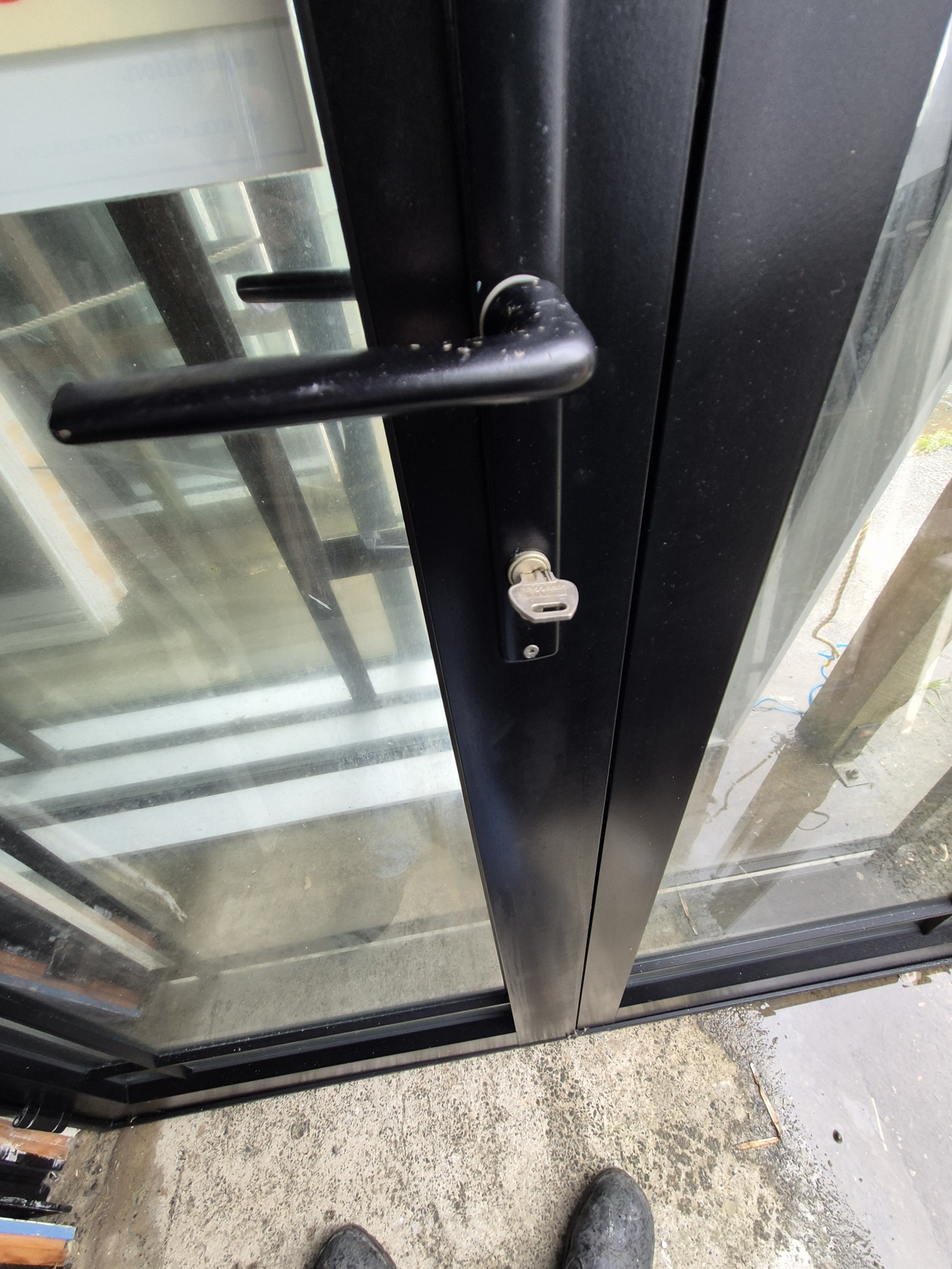 BLACK FRENCH DOORS 1.5W #2409 - see matching joinery also
