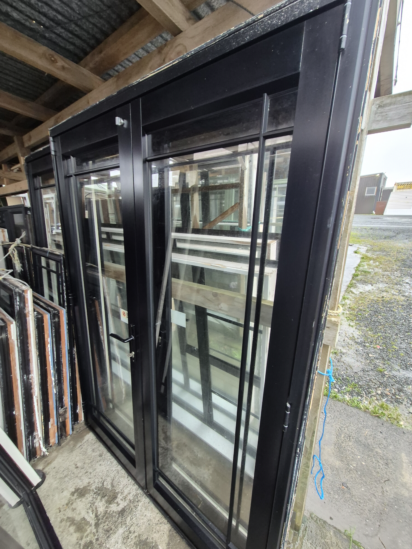 BLACK FRENCH DOORS 1.5W #2409 - see matching joinery also