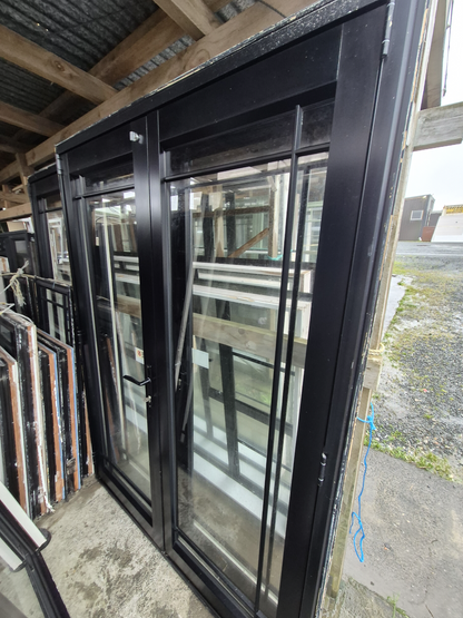 BLACK FRENCH DOORS 1.5W #2409 - see matching joinery also