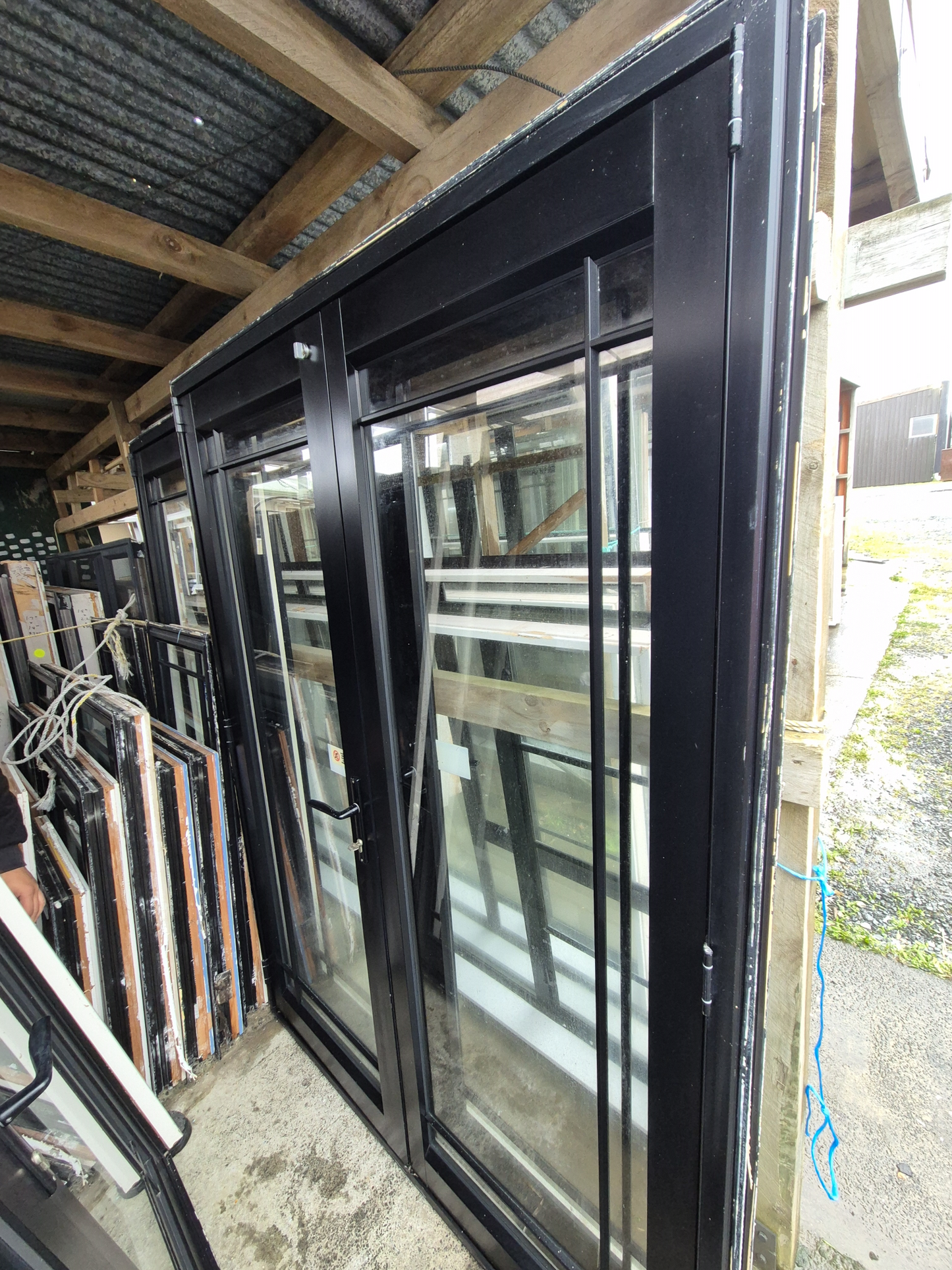 BLACK FRENCH DOORS 1.5W #2409 - see matching joinery also