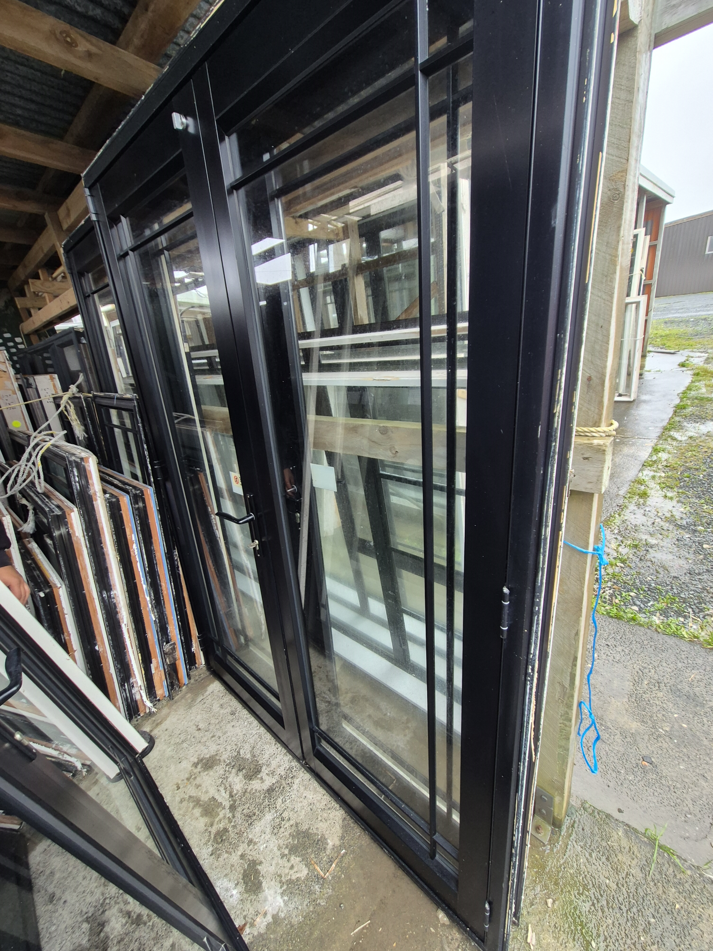 BLACK FRENCH DOORS 1.5W #2409 - see matching joinery also