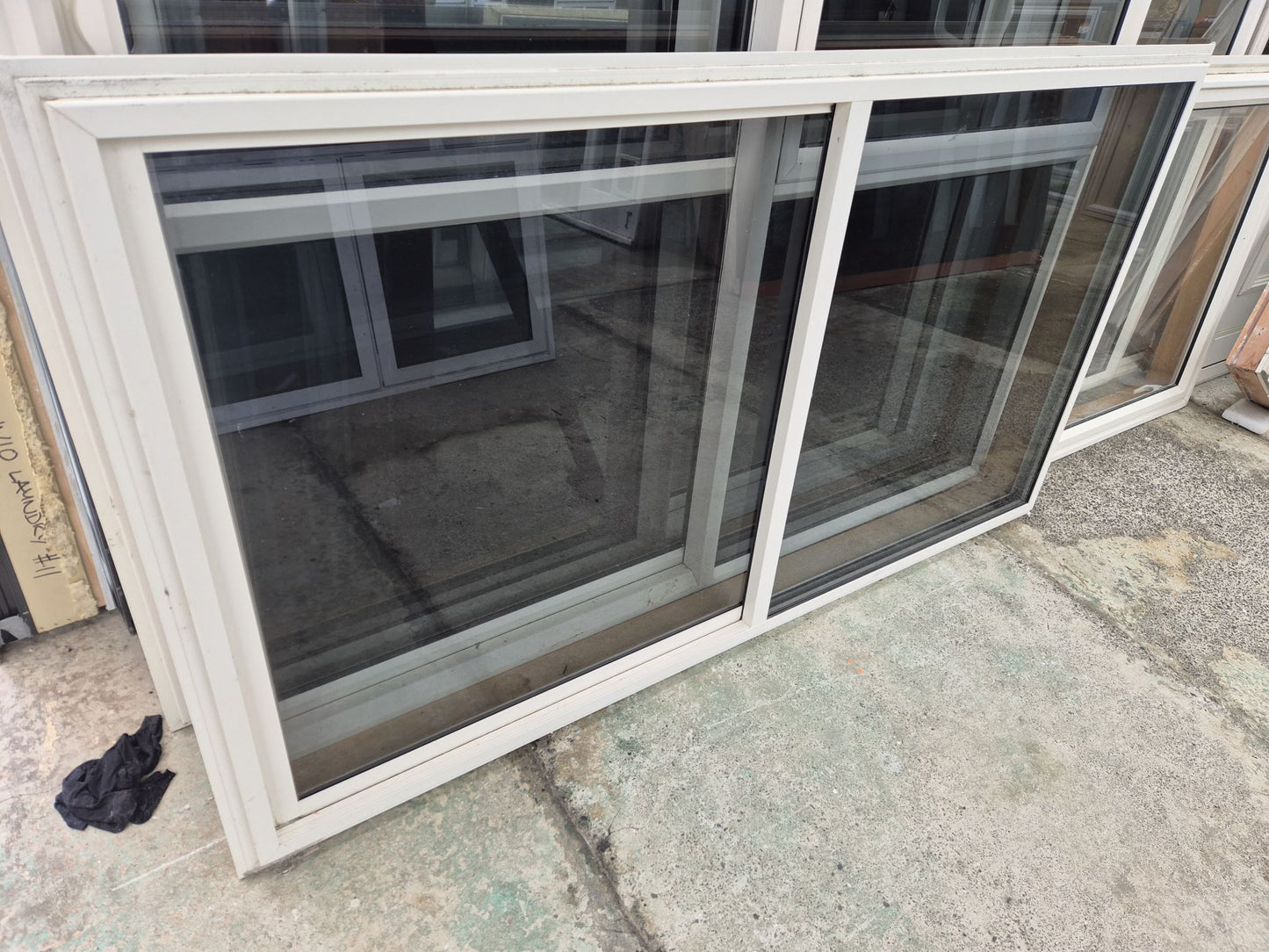 Cream Aluminium Sliding Window 1m H  x 1.8 W #2421