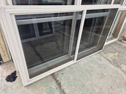 Cream Aluminium Sliding Window 1m H  x 1.8 W #2421