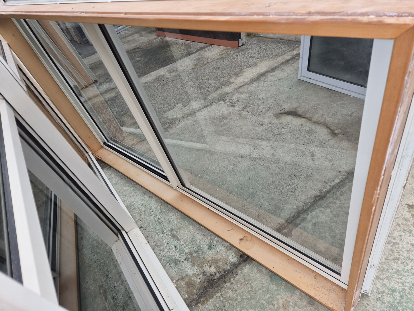 Cream Aluminium Sliding Window 1m H  x 1.8 W #2421