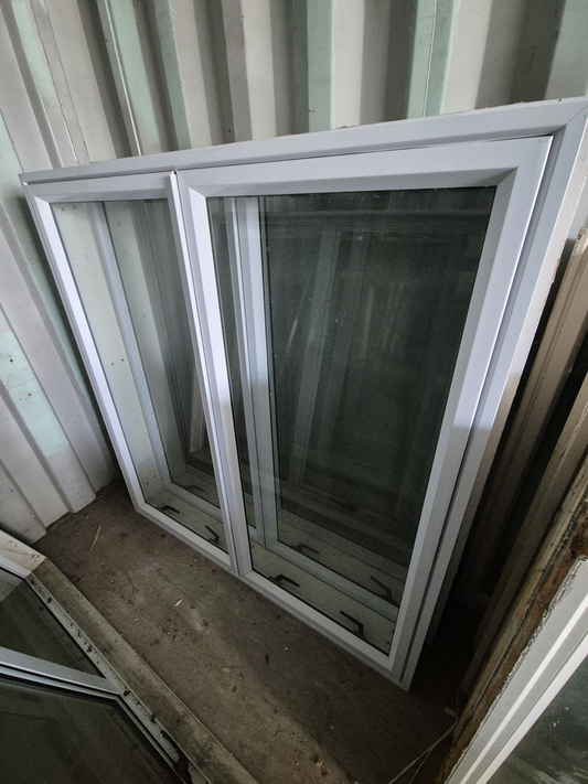 White Aluminium window 1370 H x 1330 W  V.gd cond #2414
