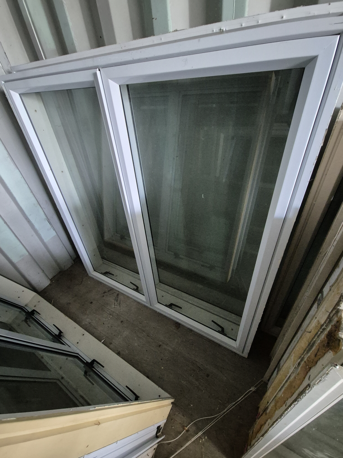 White Aluminium window 1370 H x 1330 W  V.gd cond #2414