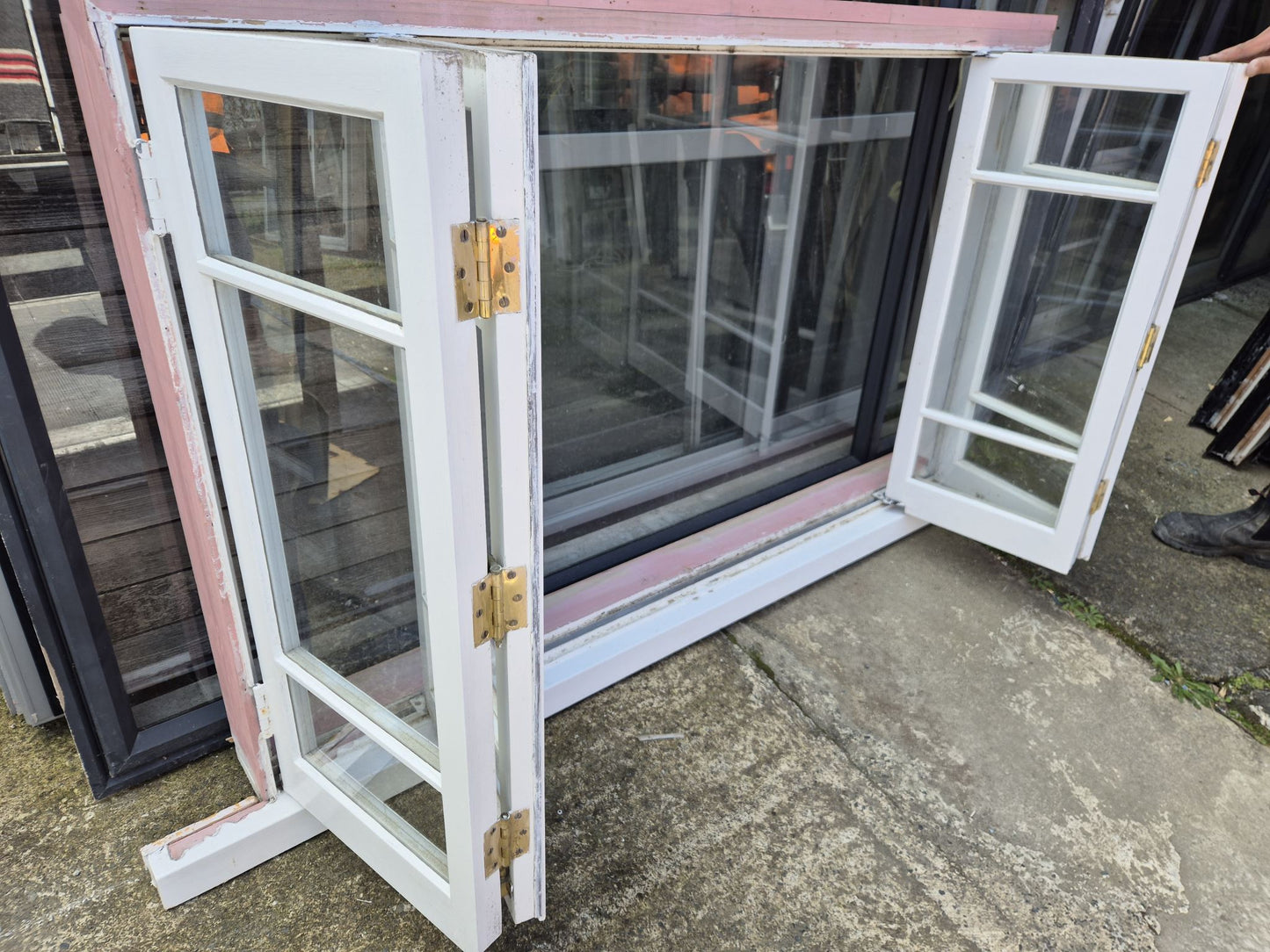 Wooden Bifolding Window 1100 H x 1750 W #2422
