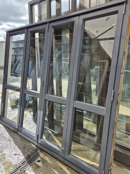 Denim Blue Bifolding door with outside access 2 H x 2.6W #2440
