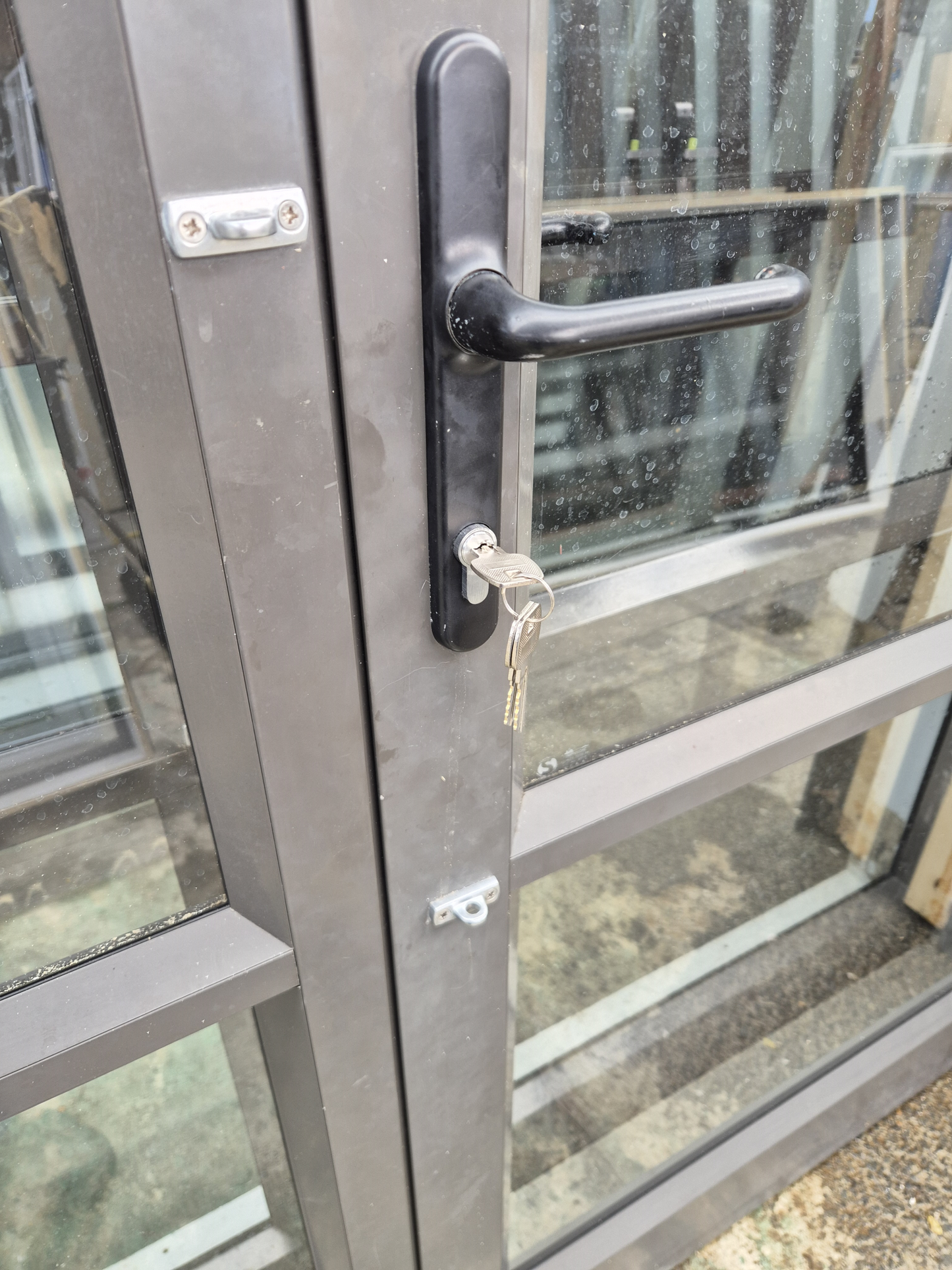 Ironsand Aluminium French Doors 2H x 1.8W #2428 (2 available & matching joinery
