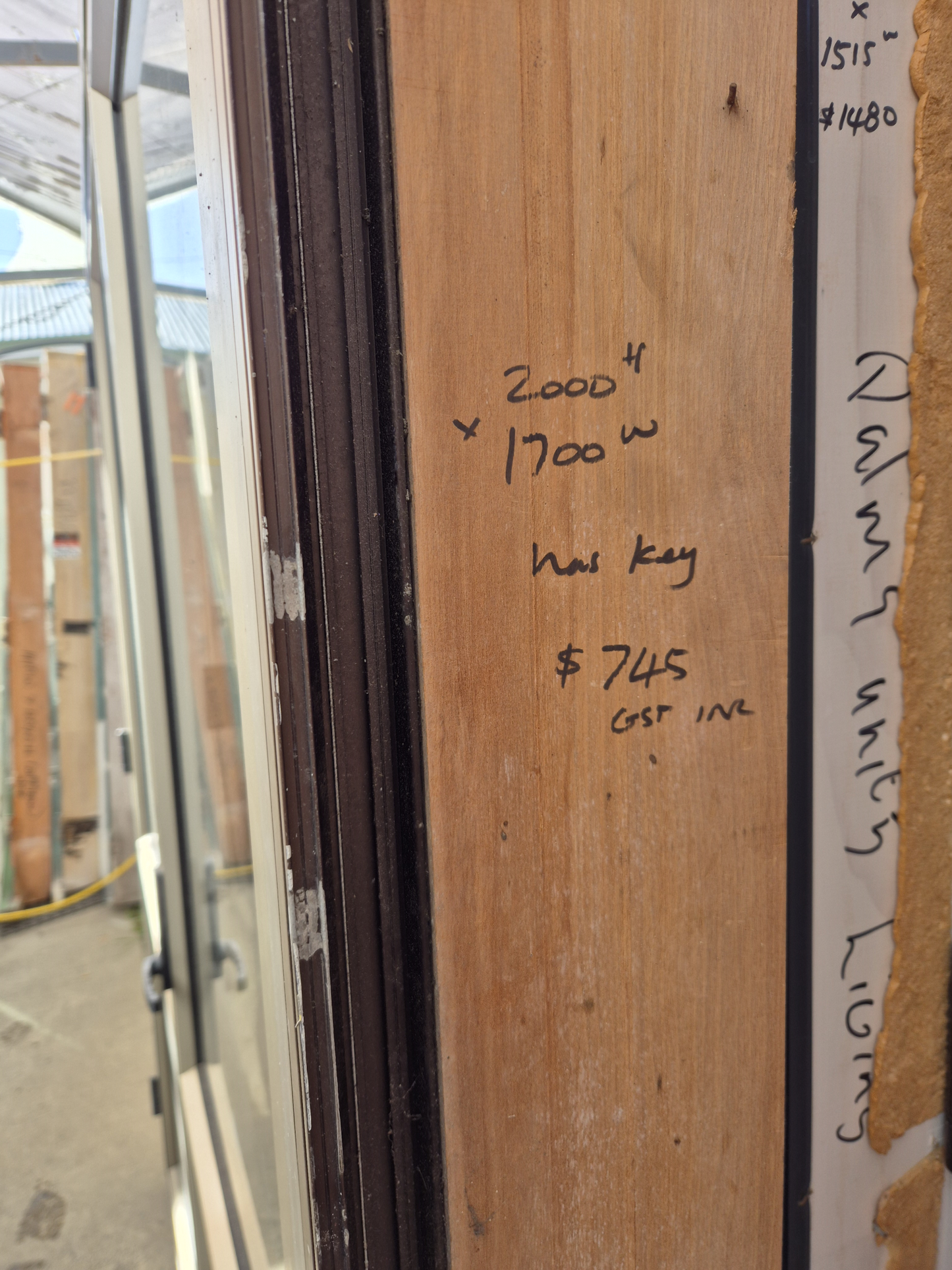 Aluminium French doors 2 H x 1.7 W #2430