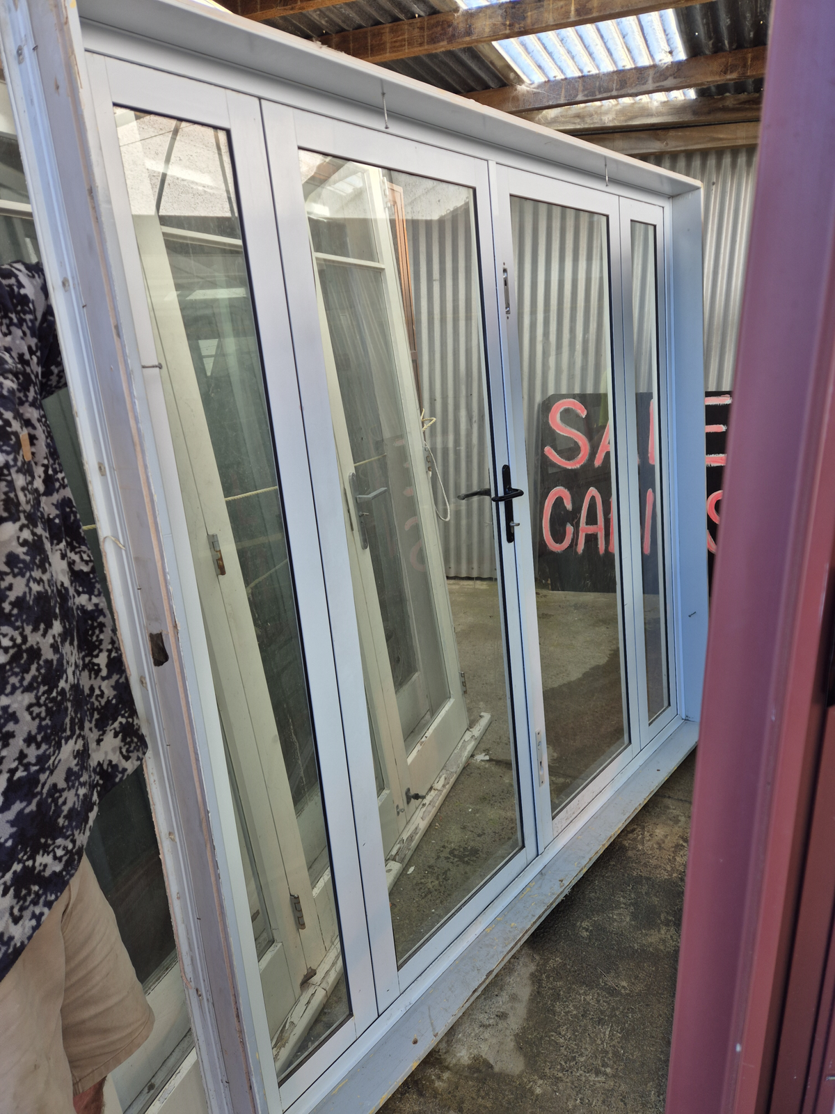 French Doors with sidelights 2000 H x 2190 W #2433