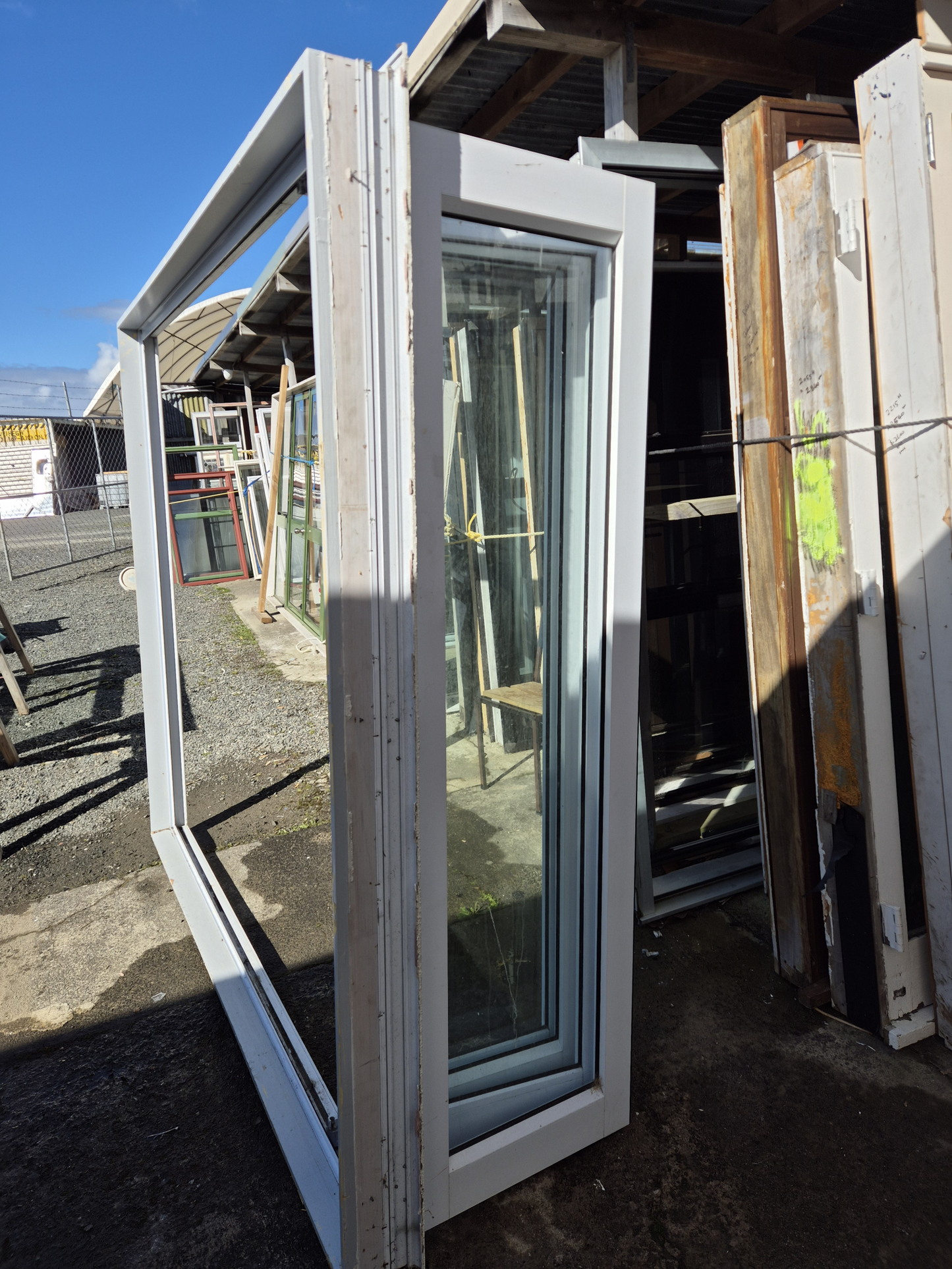 White Bifolding door 2 H x 2.3 W #2441