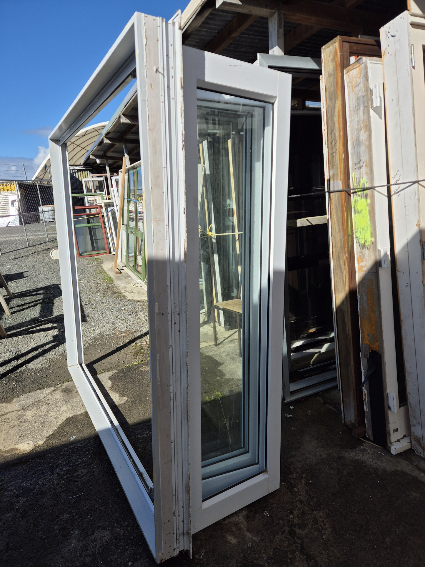White Bifolding door 2 H x 2.3 W #2441