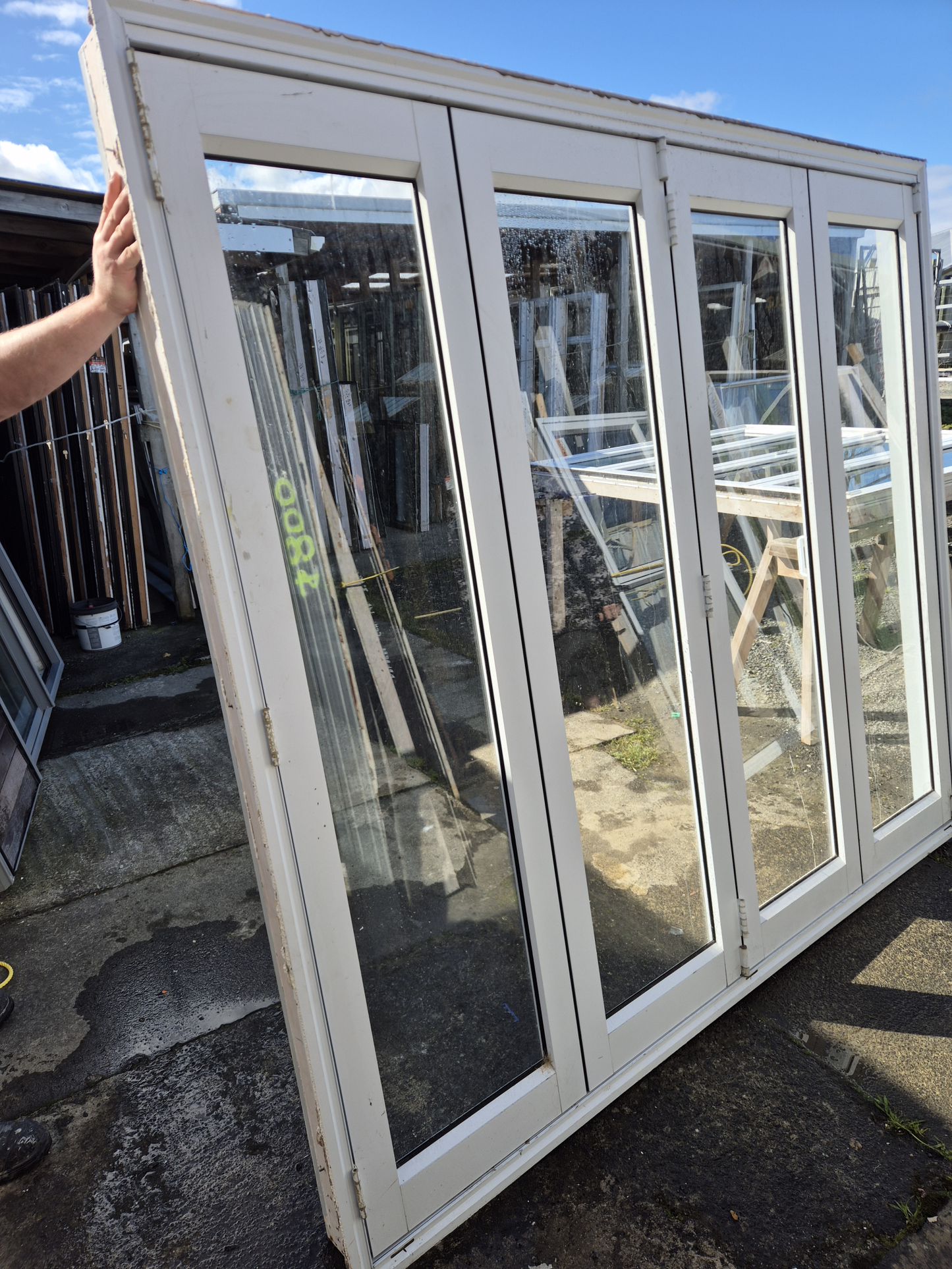 White Bifolding door 2 H x 2.3 W #2441