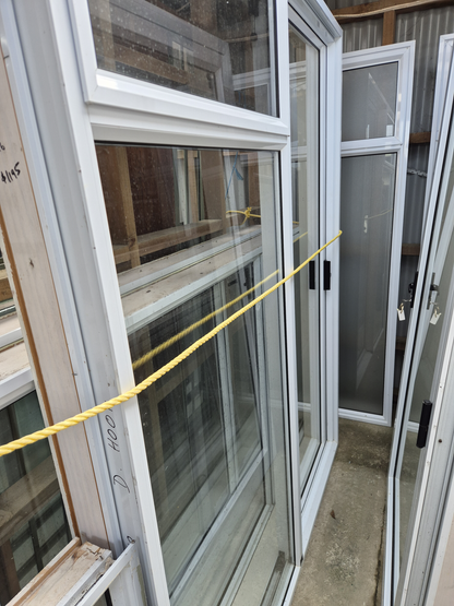 White Ranchslider with opening window 2 H x 1.6 W #2448- see matching joinery