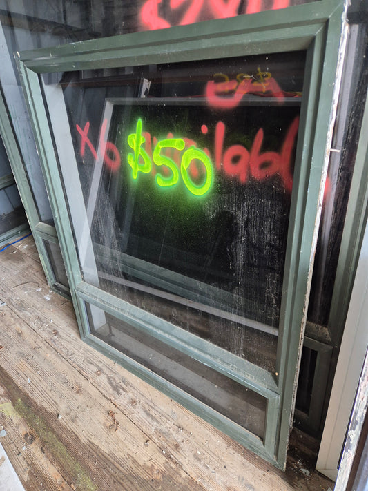 Karaka Green Window opens tinted complete with jambs