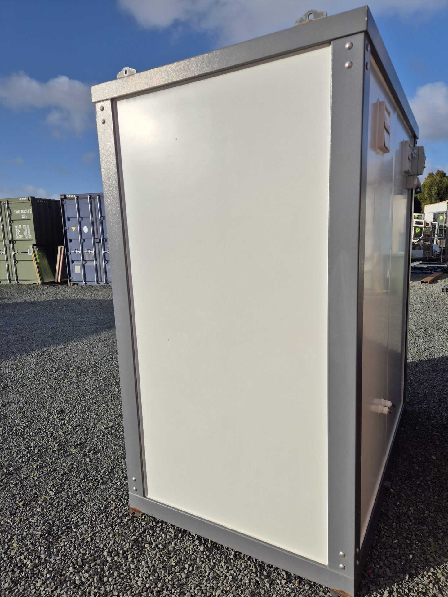 SHOWER BLOCK - Side by side, wired & plumbed