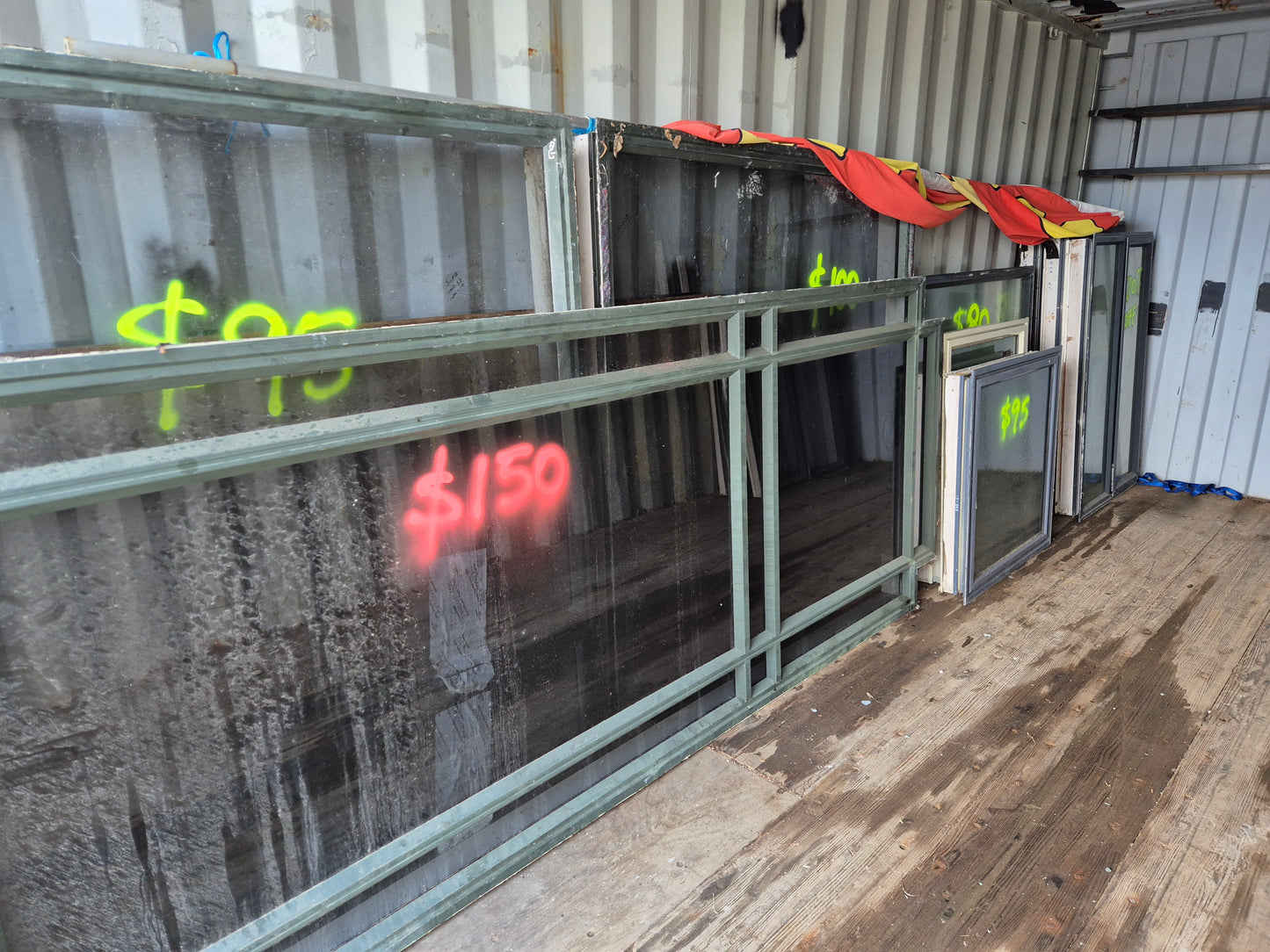 ALUMINIUM WINDOWS Single glazed priced from $50 EACH first in first served!