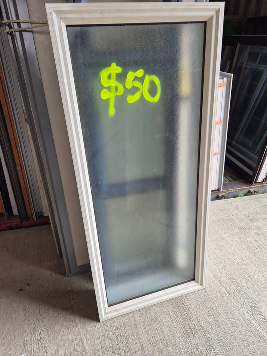 Aluminium Window 1400mm x 600 frosted glass Complete with jambs  #2447