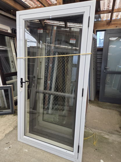 White Aluminium Door WIDE 2 H x 1050 W opens out #2511
