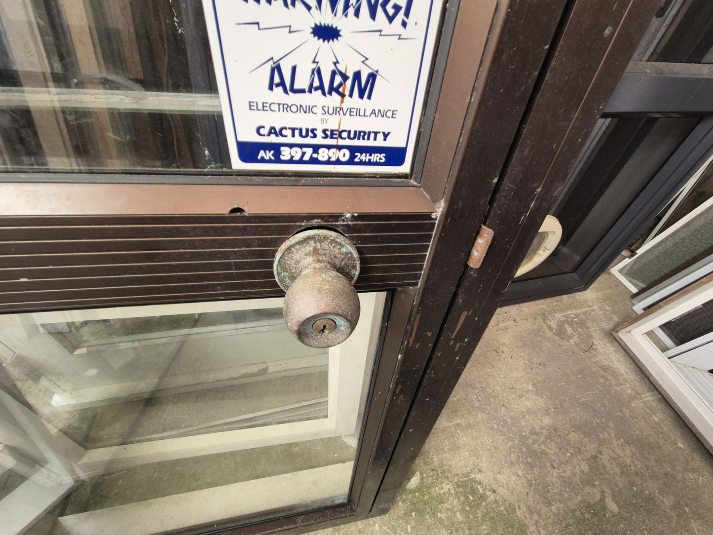 Bronze Door 2 H x 800 W opens outward #2505