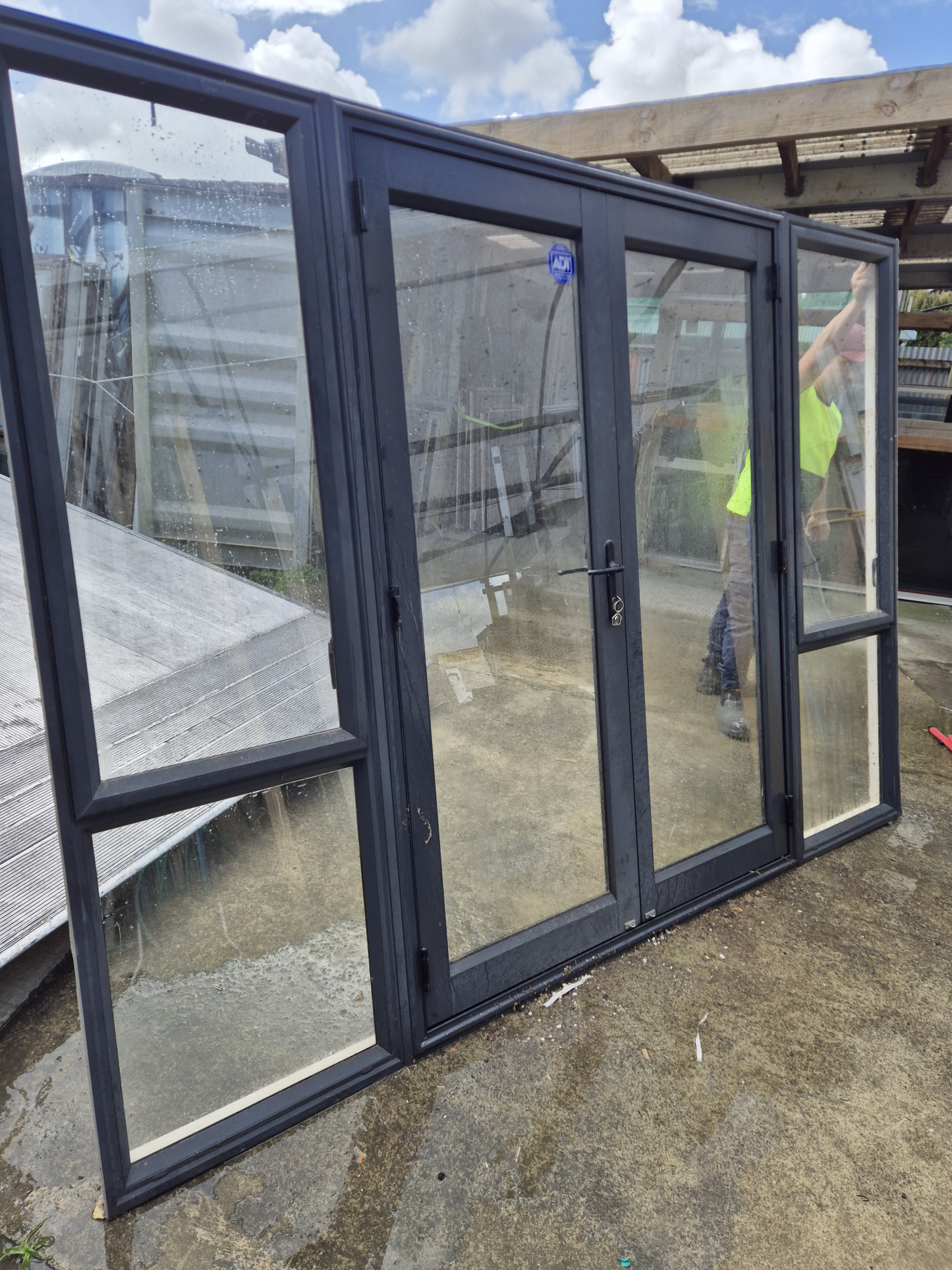 French Doors with opening windows 2 H x 2.8 W #2501