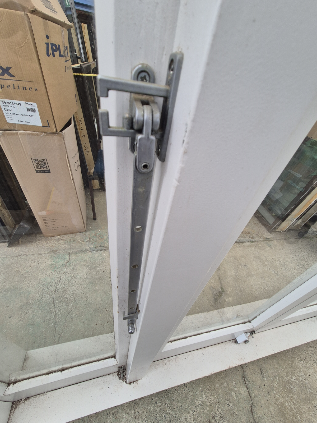 Wooden French Doors with opening windows 2090 H x 2240W #2506 (2 available)