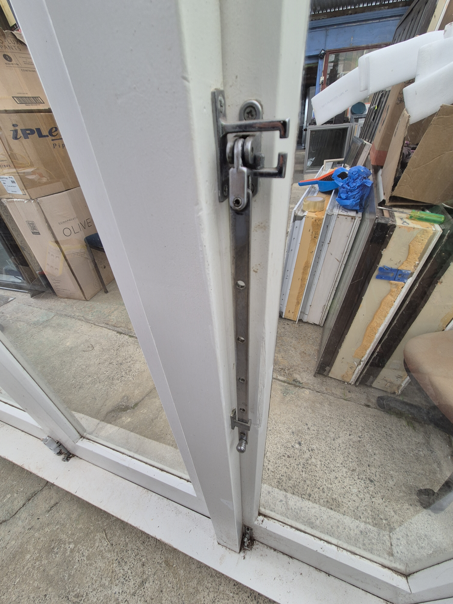 Wooden French Doors with opening windows 2090 H x 2240W #2506 (2 available)