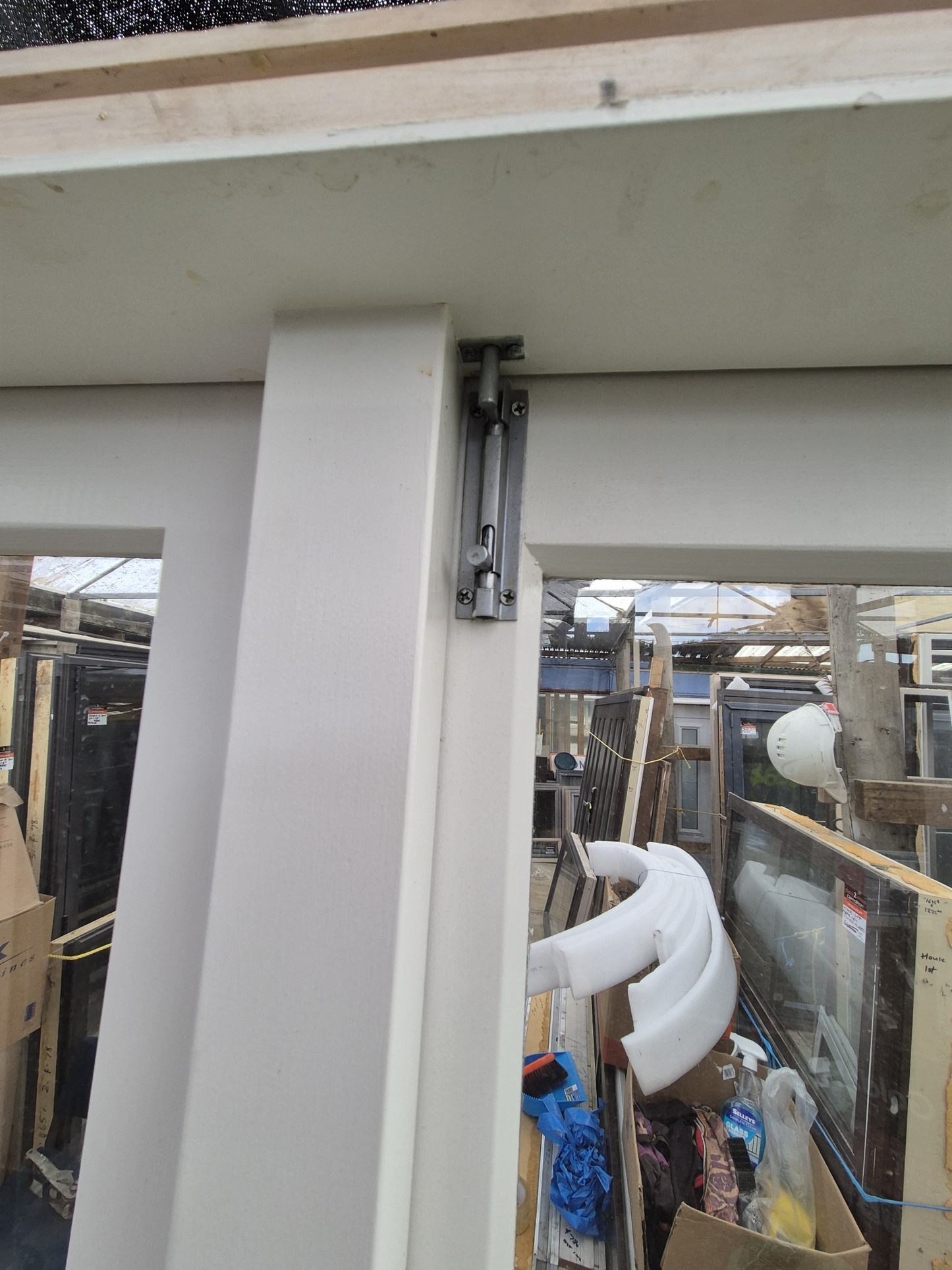 Wooden French Doors with opening windows 2090 H x 2240W #2506 (2 available)
