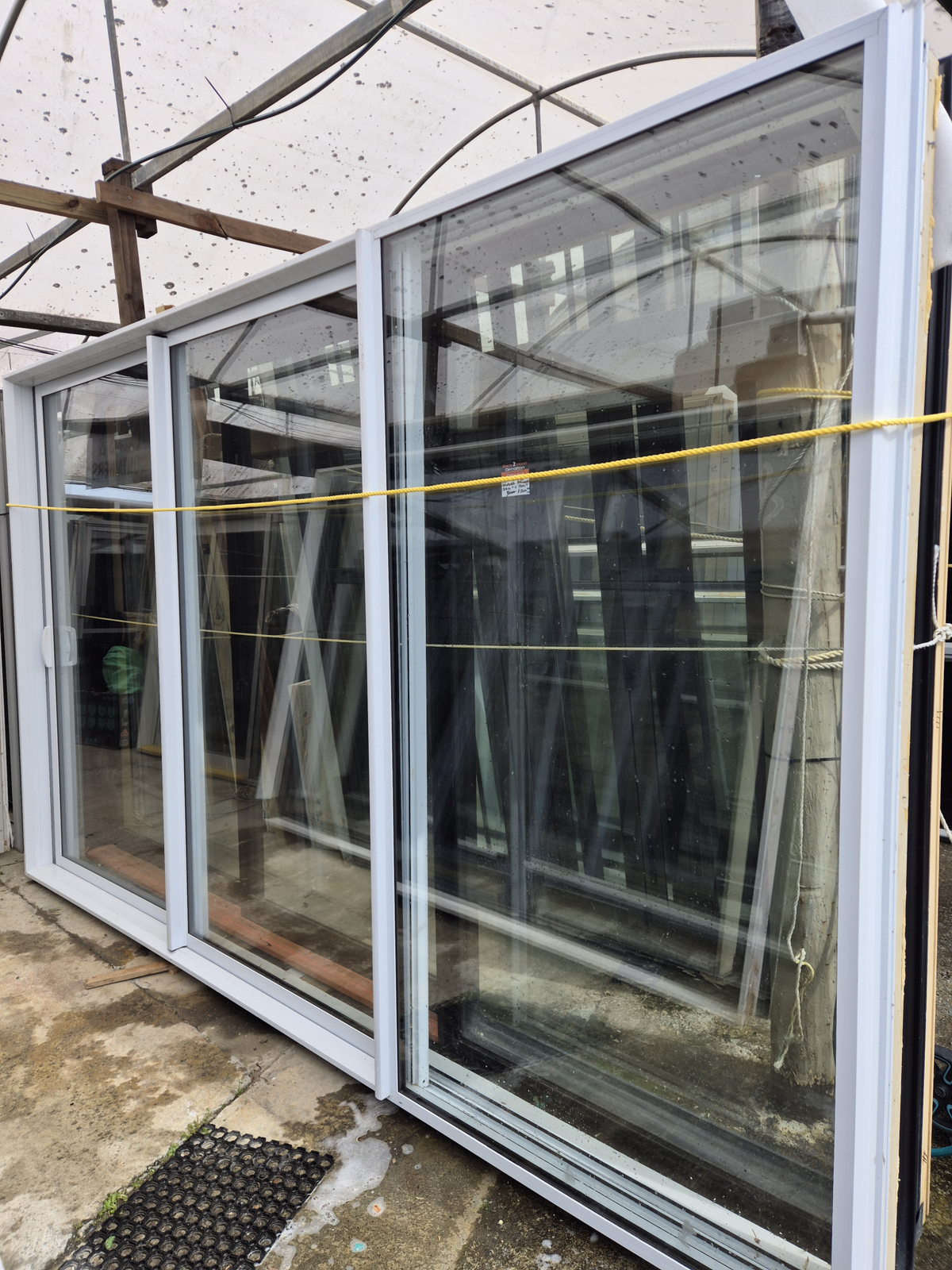 Near new Double Glazed White STACKER SLIDER 2.2 H x 3.6 W #2516