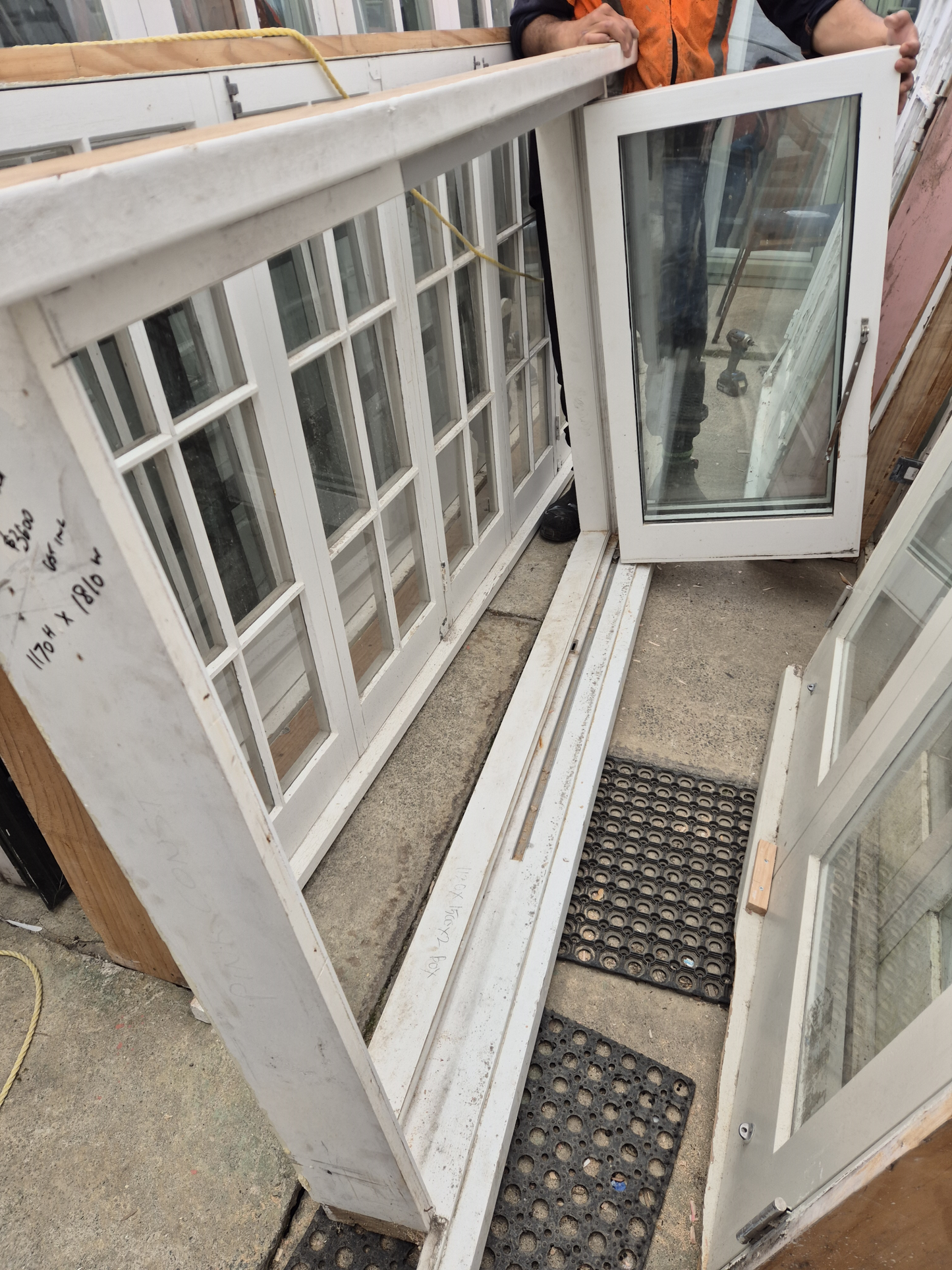 Near New Cedar Bifolding window DOUBLE GLAZED 1170 H x 1810 W #2507