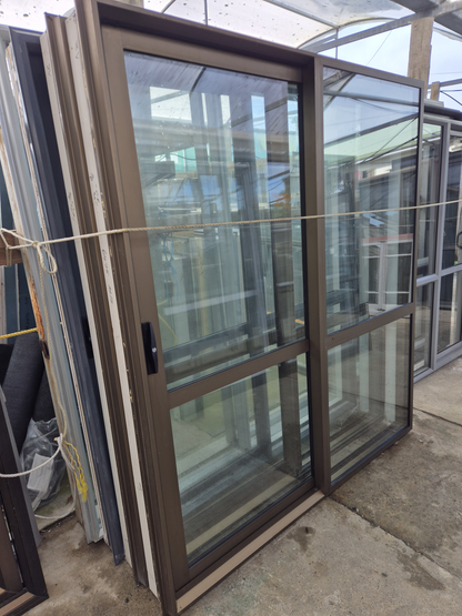 Mid Bronze Double Glazed Ranchslider 2 H x 1.8 W #2514 (2 available)