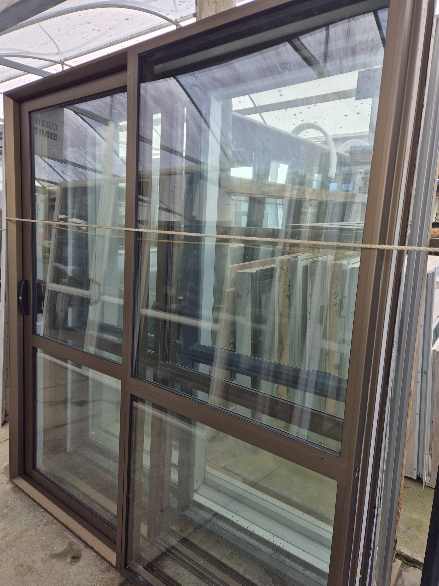 Mid Bronze Double Glazed Ranchslider 2 H x 1.8 W #2514 (2 available)