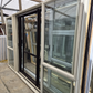Cream Bi-parting / Double Sliding Doors with windows 2 H x 3.6 W #2522