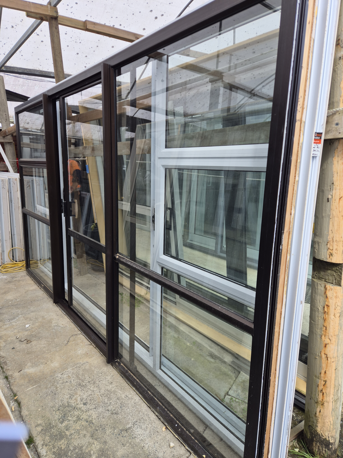Large Bronze Ranchslider with windows Gd cond 2 H x 3.6W #2521